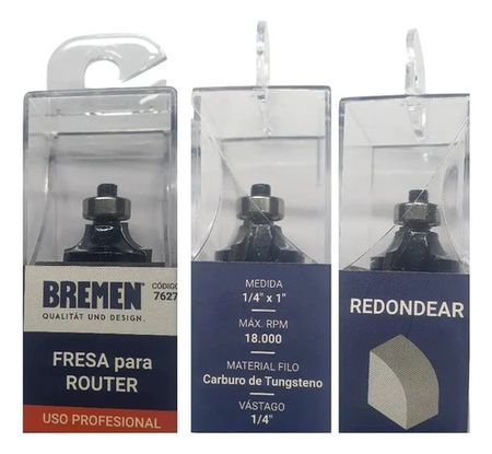 Fresa Bremen para Router Redondear 1/4 x 1 Pulgada