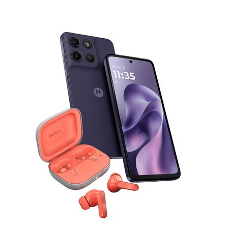 Combo Moto G17 256GB 4GB RAM Evening Blue + Moto Buds Guitar Peach Pink
