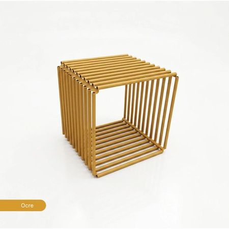 Cubo Modular Metalico DS Home Decoracion Ocre