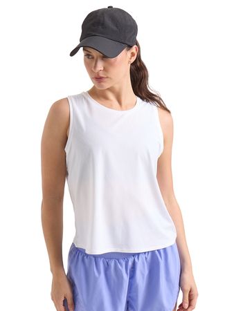 Musculosa Atomik Mile Mujer Training Blanco