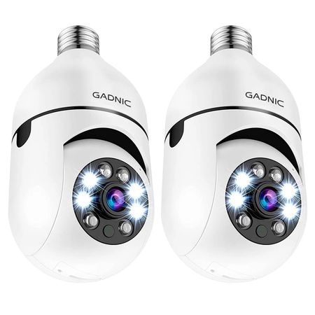 Kit x2 Camara IP Bulbo Gadnic
