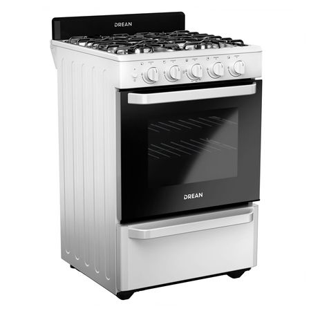 Cocina Drean Multigas 56cm Horno 74L Luz Encendido Blanca CD5603AB0-BL