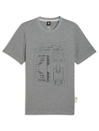 Remera Puma Ferrari Sportswear Graphic Hombre Moda Gris