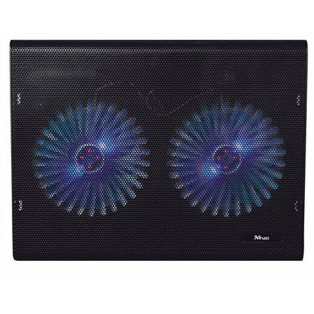 Base Para Notebook Trust Azul Cooler Iluminado 2 Fan