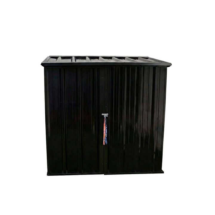 Armario Deposito Galpon de jardin Casi 2x1x2 Techo 1 agua Negro DON ACERO - Vista 1