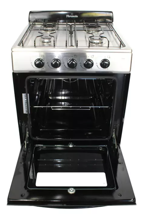 Cocina Multigas 56cm Florencia 5508 Con Visor Acero Inox - Vista 5