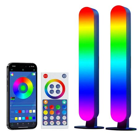 Barra Iluminacion LED Sincronizado Gadnic 6W RGB IC Control App Inalambrico