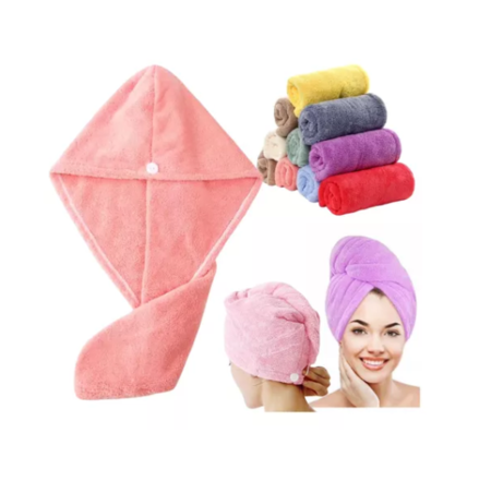 Turbante toalla con boton