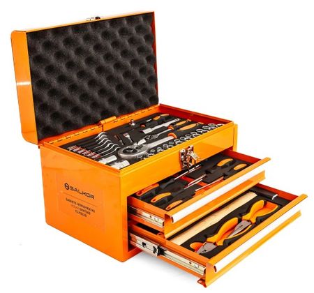 GABINETE DE HERRAMIENTAS SALKOR METÁLICO 75 PIEZAS - (601.GHH7500)