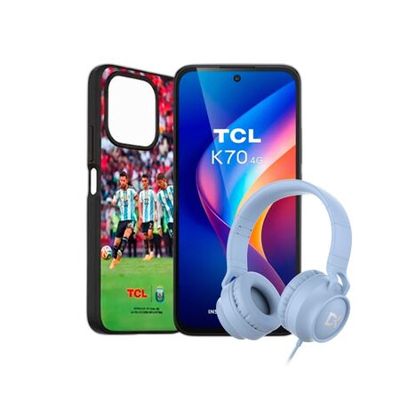 Combo TCL K70 12GB+128GB Midnight Black AFA + Auricular Dekkin Vincha USB-C