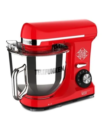Batidora Telefunken Planetarium 1000 Roja Bowl Acero 5,7lts
