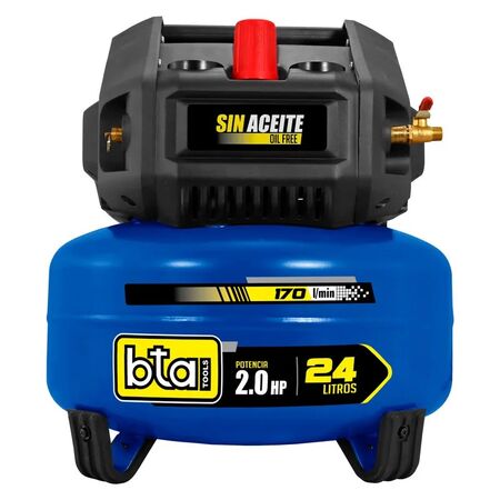 Compresor de Aire BTA CSA 2 HP 24 Lts Portatil
