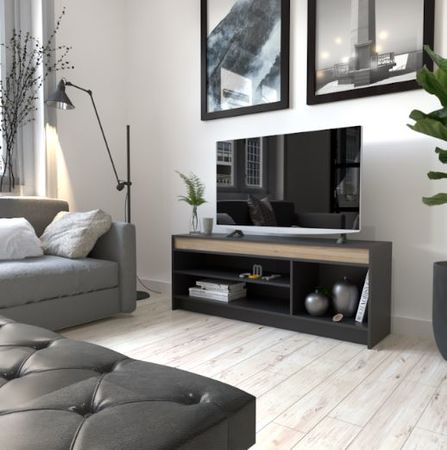 Mesa Tv Linea Home 1 Estante 1150 Negro/Olmo Tables