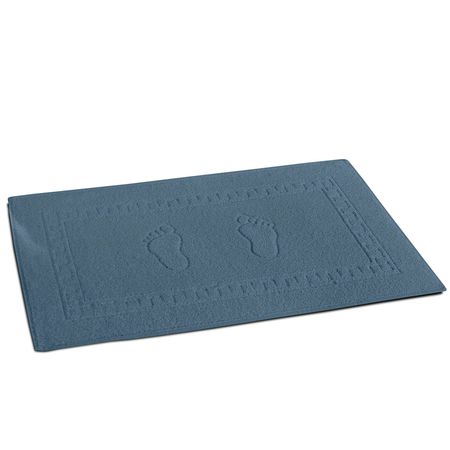 Toalla de pies para baño felpada 45 x 70 color Azul Espácity