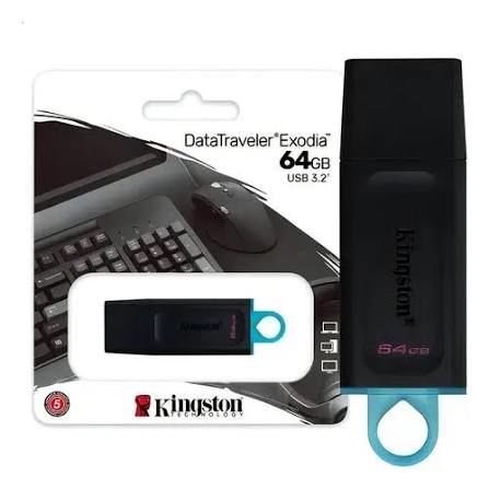 Memoria USB Kingston DataTraveler Exodia 64GB USB 3.2 Generación 1