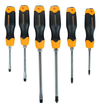 Juego De 6 Destornilladores Pasantes Lusqtoff L6908 Imantado