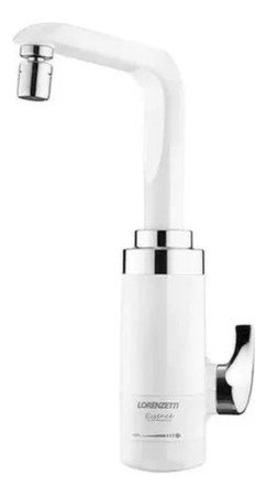  Canilla Electrónica Lorenzetti Essence Cromada 5500w Grifo Blanco