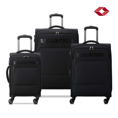 Set 3 Valijas Expandible Securitech Vanguard Delsey Negro