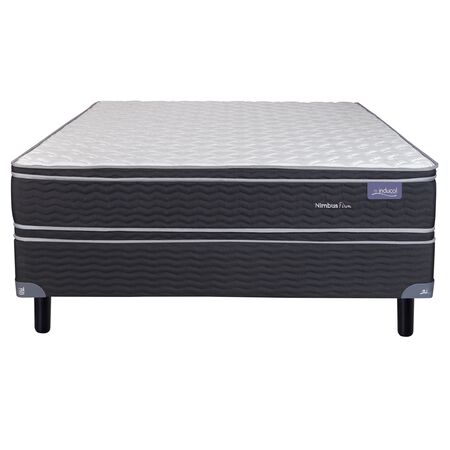Colchon y Sommier Inducol Nimbus Firm 2 Plazas 130x190x26 Espuma de Alta Densidad Doble Pillow
