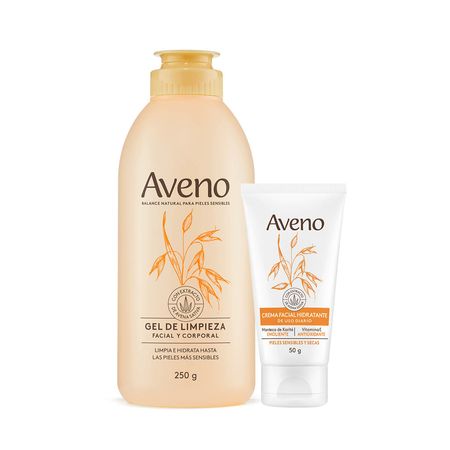 Aveno Set Gel De Limpieza + Crema Facial Hidratante Piel Seca