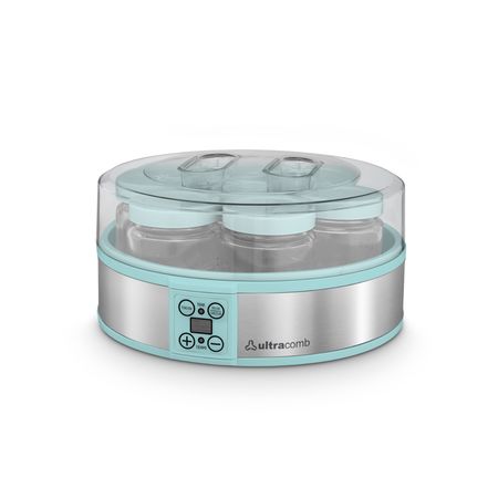 Yogurtera Ultracomb 1.2 Lts 7 Frascos De Vidrio De 180ml Timer Digital Yg-2707