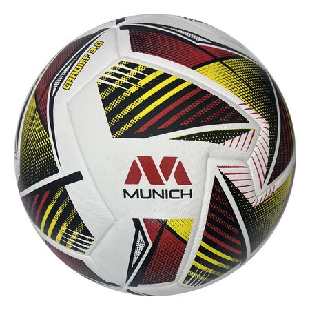 Pelota Futbol Munich Cardiff 3.0 Profesional Termosellada Rojo/Amarillo