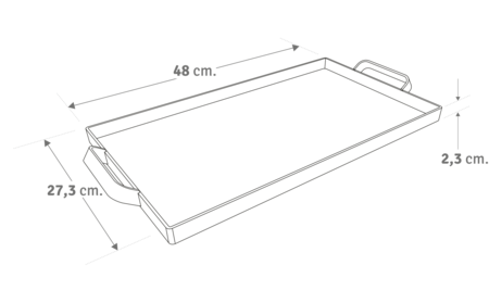 Plancheta de 2 hornallas + Espatula - La Planchetta 
