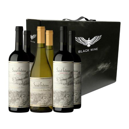 Set Vinos Combinados Saint Felicien Seleccion x 6 Con Estuche