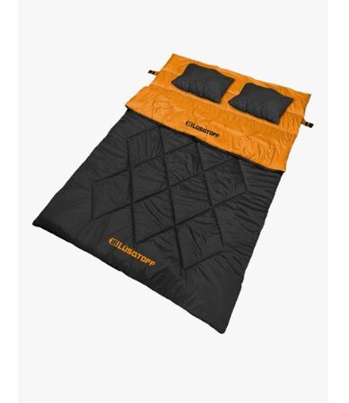 Bolsa De Dormir 2 Plazas Lusqtoff Lod050 Cierre Doble Negro/naranja Cierre Doble Sentido