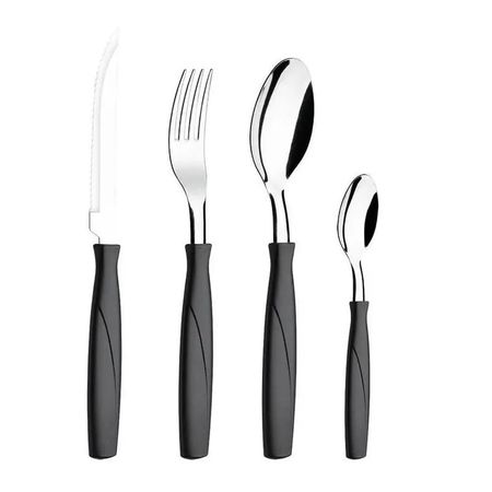 Juego De Cubiertos 42 Piezas -Negro Brinox  ( 6000/714)