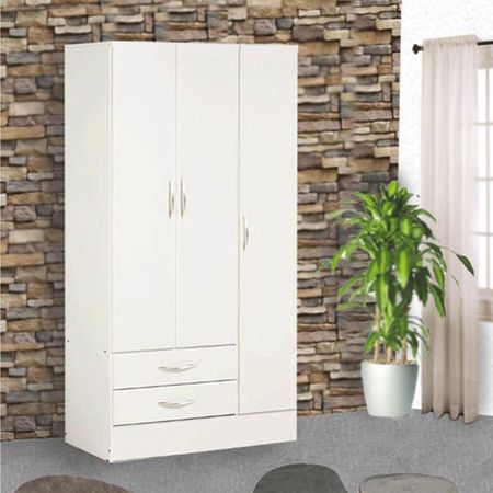 Placard 0.92 Mts 3 Puertas 2 Caj. Platinum Blanco Veta