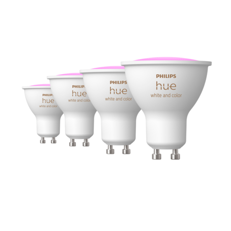 Pack X4 Philips Hue Lampara Dicroica Gu10 4.2w Bluetooth Rgb