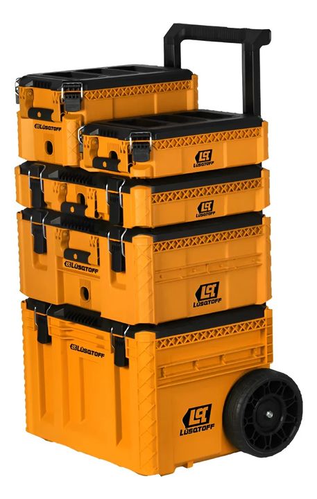 Carro Herramientas 5 Cajas Apilable Lusqtoff Lchp6-8 120kg Naranja - Vista 1