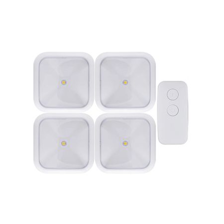 Luz led pack x 4u Nakan con control remoto