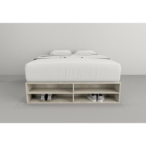 Box de Cama DS Home 1,40 m 4 Cajones Estantes Nevado Everest 195x33x142 cm - Vista 4