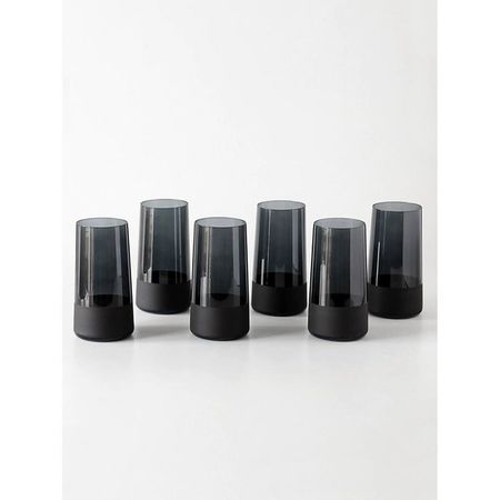 Set 6 vasos Blackly Effect Negro 540 ml