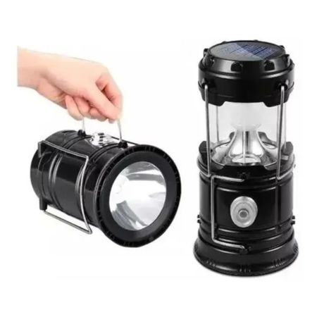 Farol Linterna Led Camping Recargable Solar Usb 3W