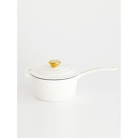 Cacerola Feuer Hierro Enlozado con Mango y Tapa Blanco 18 cm