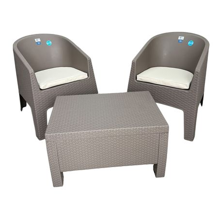 SET 2 SILLONES Y 1 MESA CAPUCHINO VOSS2000 COMBO30CH