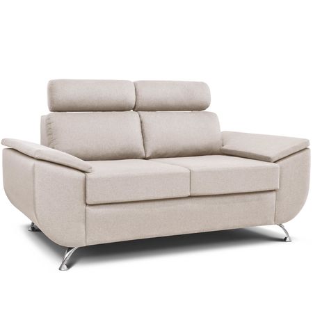 Sillón 2 Cuerpos Berlín Moderno Tela Shot Antimanchas Latte Espácity