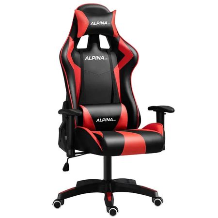 Silla Gamer Ergonómica Premium Alpina FT055 Ne/Roj