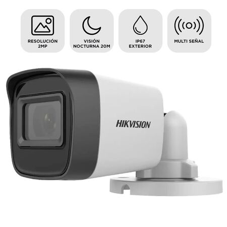 Cámara de seguridad Bullet Hikvision DS-2CE16D0T-EXIPF 2MP Interior Exterior IP67