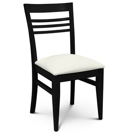 Silla de Comedor Murano Tapizado Inka Marfil lustre Wengue Espacity