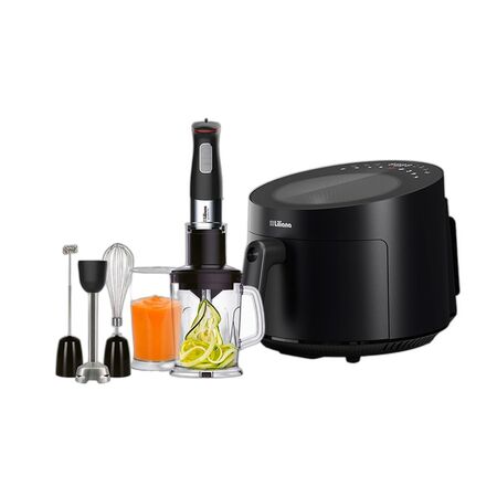 Combo Freidora Aire Liliana 5L 1600W + Procesadora Mano Liliana 1300W 7en1