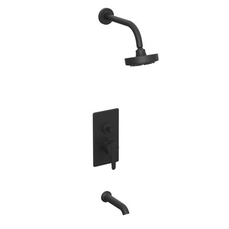 Griferia Ducha con transferencia Hidromet Flat negro