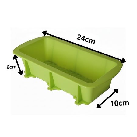 Molde Silicona 24Cm Pan Budinera Verde Horno Microondas