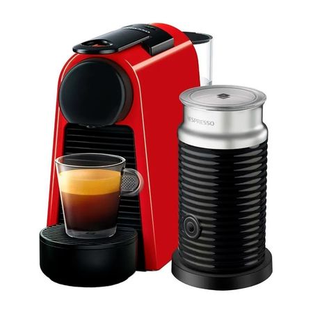 Cafetera Nespresso Essenza Mini Roja con Aeroccino A3KD30-AR-RE-NE