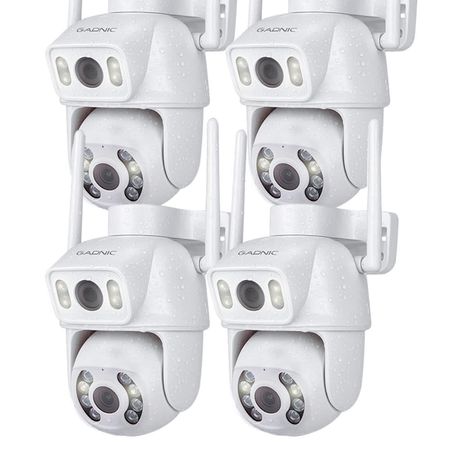 Kit 4 Cámaras De Seguridad Gadnic Doble Lente 4k