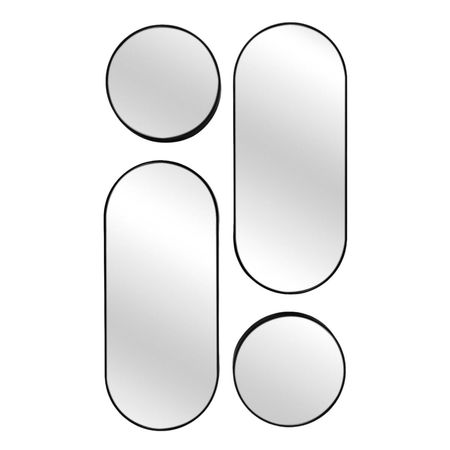 Set De Espejos Redondos y Ovalados x4 HD0401