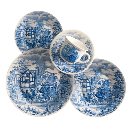 JUEGO DE VAJILLA X30 PIEZAS CENA INGLESA - OXFORD